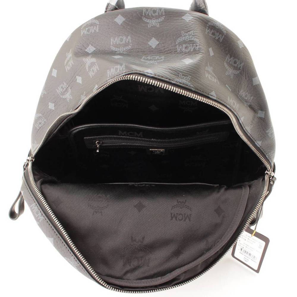 Mcm Backpack Rucksack Logogram Studded Black - image 6